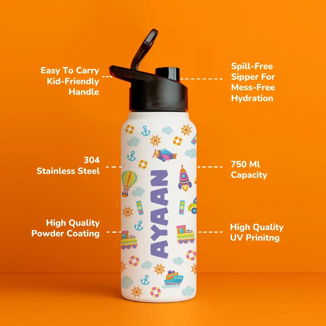 Personalised Stainless Steel Water Bottle for Kids – 750ml | TADA Kids