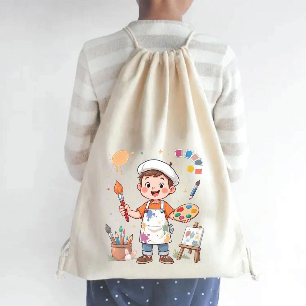 Personalized Drawstring Bag for Kids | Custom Design with Name & Theme ...